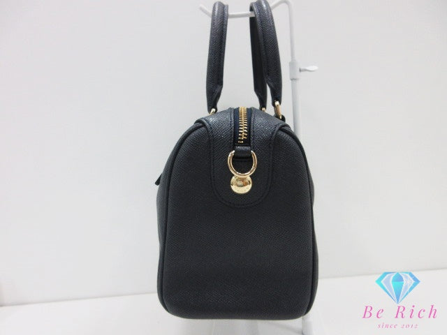 コーチ COACH ミニ ベネット 2way ハンドバッグ ショルダーバッグ F57521 ストラップなし 黒 ブラック レザー ロゴ ボストンバッグ 鞄 【中古】【送料無料】 bk10496
