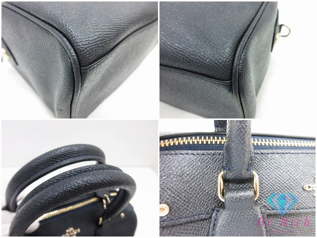 コーチ COACH ミニ ベネット 2way ハンドバッグ ショルダーバッグ F57521 ストラップなし 黒 ブラック レザー ロゴ ボストンバッグ 鞄 【中古】【送料無料】 bk10496