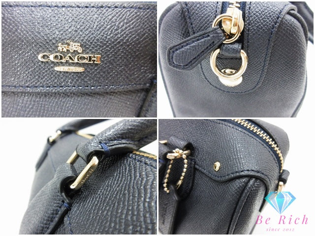 コーチ COACH ミニ ベネット 2way ハンドバッグ ショルダーバッグ F57521 ストラップなし 黒 ブラック レザー ロゴ ボストンバッグ 鞄 【中古】【送料無料】 bk10496