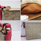 コーチ COACH シグネチャー ショルダーバッグ ポシェット C1554 ライトカーキ ピンク レザー ロゴ ファイルバッグ クロスボディ 斜め掛け 鞄 【中古】【送料無料】 bk10497