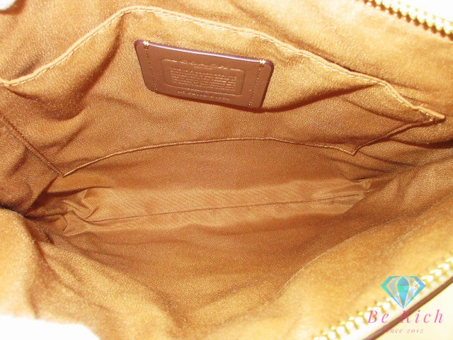 コーチ COACH シグネチャー ショルダーバッグ ポシェット C1554 ライトカーキ ピンク レザー ロゴ ファイルバッグ クロスボディ 斜め掛け 鞄 【中古】【送料無料】 bk10497