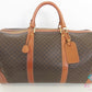 セリーヌ CELINE ボストンバッグ マカダム ブラウン 茶 PVC レザー ブラゾン ロゴ ハンドバッグ トラベル 旅行 鞄 【中古】【送料無料】 bk10501