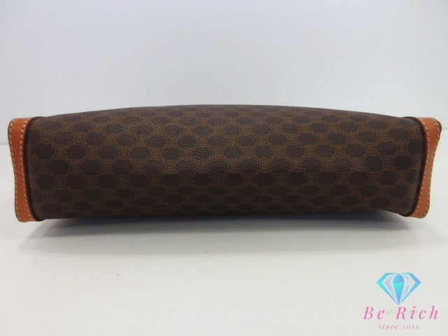 セリーヌ CELINE クラッチバッグ セカンドバッグ マカダム 茶 ブラウン PVC レザー 【中古】【送料無料】 bk10507
