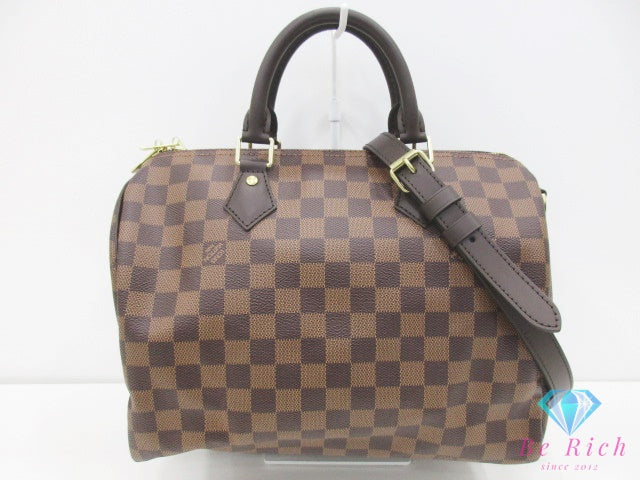 美品 ルイ ヴィトン LOUIS VUITTON ハンドバッグ ダミエ スピーディ バンドリエール 30 N40512 エベヌ 茶 ブラウン PVC レザー ショルダーバッグ【中古】【送料無料】 bk10512