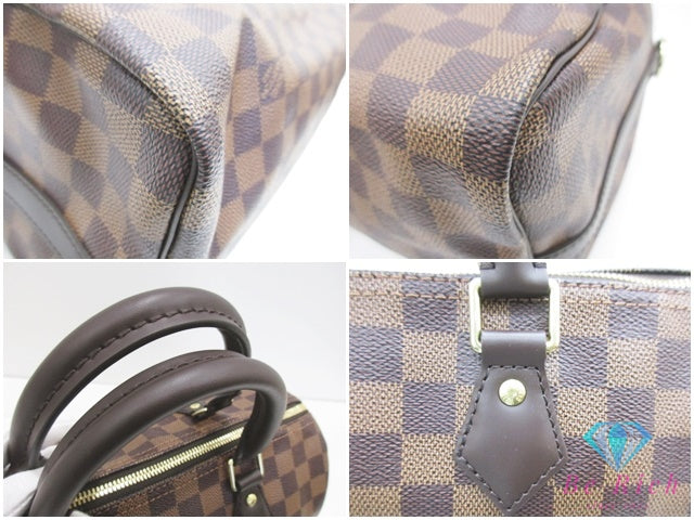 美品 ルイ ヴィトン LOUIS VUITTON ハンドバッグ ダミエ スピーディ バンドリエール 30 N40512 エベヌ 茶 ブラウン PVC レザー ショルダーバッグ【中古】【送料無料】 bk10512