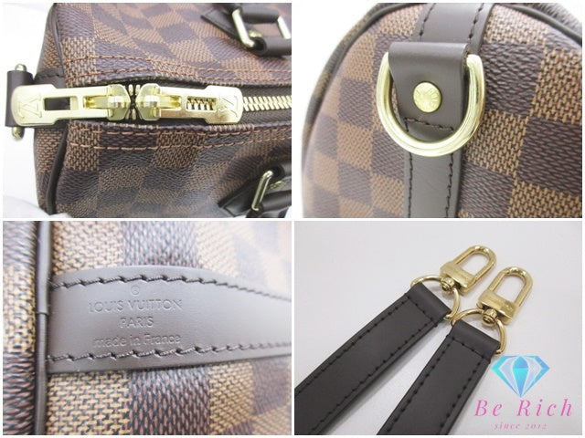 美品 ルイ ヴィトン LOUIS VUITTON ハンドバッグ ダミエ スピーディ バンドリエール 30 N40512 エベヌ 茶 ブラウン PVC レザー ショルダーバッグ【中古】【送料無料】 bk10512