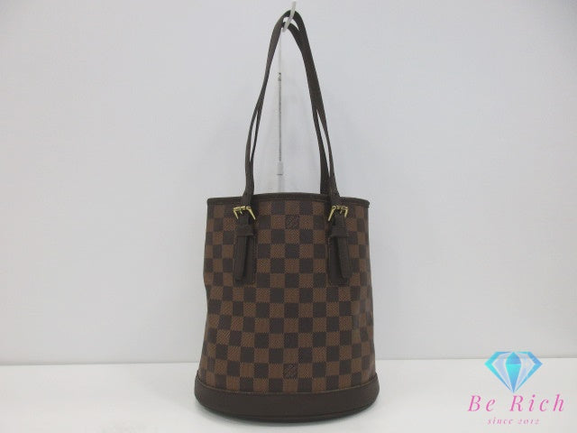 ルイ ヴィトン LOUIS VUITTON トートバッグ マレ N42240 ダミエ エベヌ ブラウン 茶 PVC レザー ロゴ バケット バケツ型 ショルダーバッグ ハンドバッグ 肩掛け 鞄 【中古】【送料無料】 bk10528