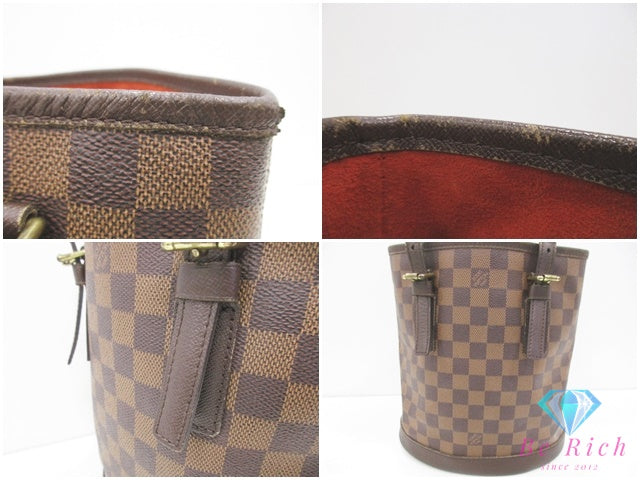 ルイ ヴィトン LOUIS VUITTON トートバッグ マレ N42240 ダミエ エベヌ ブラウン 茶 PVC レザー ロゴ バケット バケツ型 ショルダーバッグ ハンドバッグ 肩掛け 鞄 【中古】【送料無料】 bk10528