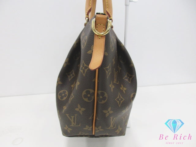 ルイ ヴィトン LOUIS VUITTON 2way ハンドバッグ ショルダーバッグ モノグラム テュレン PM M48813 茶 ブラウン PVC レザー ロゴ 肩掛け 斜め掛け【中古】【送料無料】 bk10540