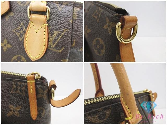 ルイ ヴィトン LOUIS VUITTON 2way ハンドバッグ ショルダーバッグ モノグラム テュレン PM M48813 茶 ブラウン PVC レザー ロゴ 肩掛け 斜め掛け【中古】【送料無料】 bk10540