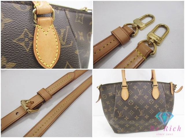 ルイ ヴィトン LOUIS VUITTON 2way ハンドバッグ ショルダーバッグ モノグラム テュレン PM M48813 茶 ブラウン PVC レザー ロゴ 肩掛け 斜め掛け【中古】【送料無料】 bk10540