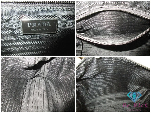 プラダ PRADA ショルダーバッグ BT0421 ブラック 黒 ナイロン レザー 三角 プレート ロゴ クロスボディ 斜め掛け 鞄 【中古】【送料無料】 bk10548