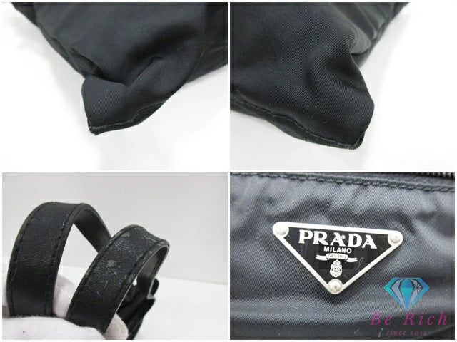 プラダ PRADA トートバッグ BR4182 ポコノ ブラック 黒 ナイロン ロゴ ハンドバッグ ショルダーバッグ 鞄 手提げ メンズ レディース【中古】【送料無料】 bk10551