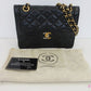 シャネル CHANEL マトラッセ パリ限定 ダブル フラップ チェーン ショルダーバッグ 黒 ブラック ラム スキン ココマーク CC ロゴ 鞄 【中古】【送料無料】bk10556
