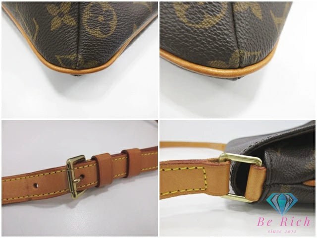 ルイ ヴィトン LOUIS VUITTON ショルダーバッグ モノグラム ミュゼット サルサ ショート M51258 PVC レザー 茶 ブラウン 【中古】【送料無料】 bk10567