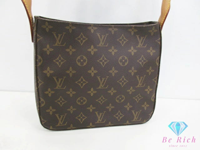 ルイ ヴィトン LOUIS VUITTON ルーピング MM M51146 モノグラム 茶 ブラウン PVC レザー ショルダーバッグ ハンドバッグ 【中古】【送料無料】 bk10569