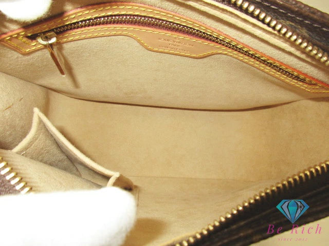 ルイ ヴィトン LOUIS VUITTON ルーピング MM M51146 モノグラム 茶 ブラウン PVC レザー ショルダーバッグ ハンドバッグ 【中古】【送料無料】 bk10569