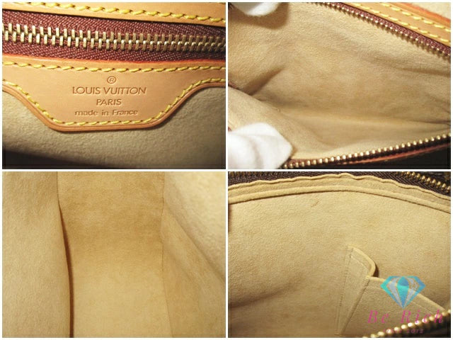ルイ ヴィトン LOUIS VUITTON ルーピング MM M51146 モノグラム 茶 ブラウン PVC レザー ショルダーバッグ ハンドバッグ 【中古】【送料無料】 bk10569