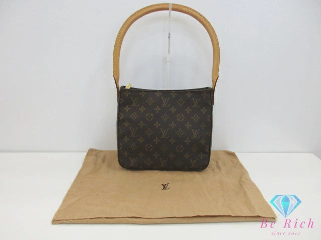 ルイ ヴィトン LOUIS VUITTON ルーピング MM M51146 モノグラム 茶 ブラウン PVC レザー ショルダーバッグ ハンドバッグ 【中古】【送料無料】 bk10569