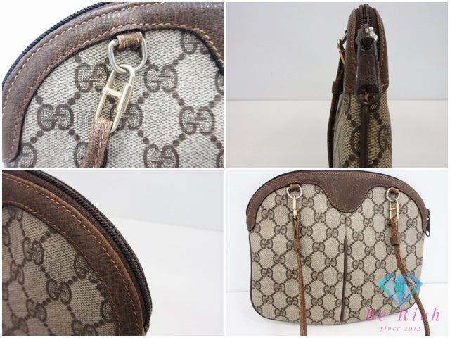 グッチ GUCCI ショルダーバッグ 02.047.53 GG プラス ベージュ ブラウン 茶 ロゴ オールド ヴィンテージ ポシェット スプリーム 鞄 【中古】【送料無料】 bk10571