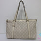 グッチ GUCCI トートバッグ ショルダーバッグ 141470 GG シマ アビー レザー アイボリー Dリング ロゴ ハンドバッグ 肩掛け 鞄 【中古】【送料無料】 bk10576