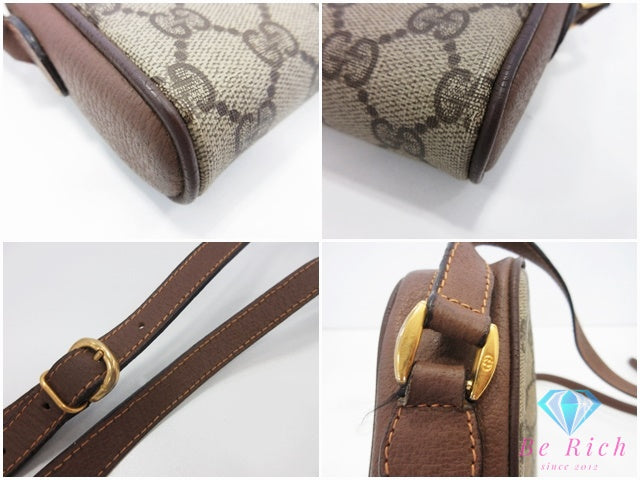グッチ GUCCI ショルダーバッグ 001.122.6594 シェリー ウェビング ブラウン 茶 PVC レザー ロゴ ポシェット クロスボディ 鞄 【中古】【送料無料】 bk10580