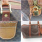 セリーヌ CELINE ボストンバッグ マカダム ブラウン 茶 PVC レザー ブラゾン ロゴ ハンドバッグ トラベル 旅行 鞄 【中古】【送料無料】 bk10590