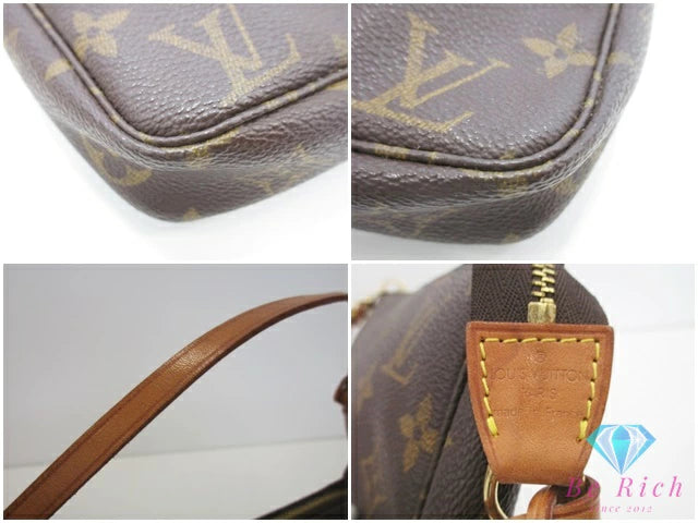 ルイ ヴィトン LOUIS VUITTON アクセサリーポーチ モノグラム ポシェット アクセソワール M51980 ブラウン 茶 PVC レザー LV ロゴ ハンドバッグ ショルダーバッグ 鞄 【中古】【送料無料】bk10591