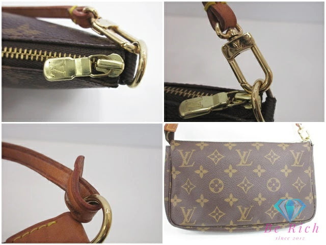 ルイ ヴィトン LOUIS VUITTON アクセサリーポーチ モノグラム ポシェット アクセソワール M51980 ブラウン 茶 PVC レザー LV ロゴ ハンドバッグ ショルダーバッグ 鞄 【中古】【送料無料】bk10591