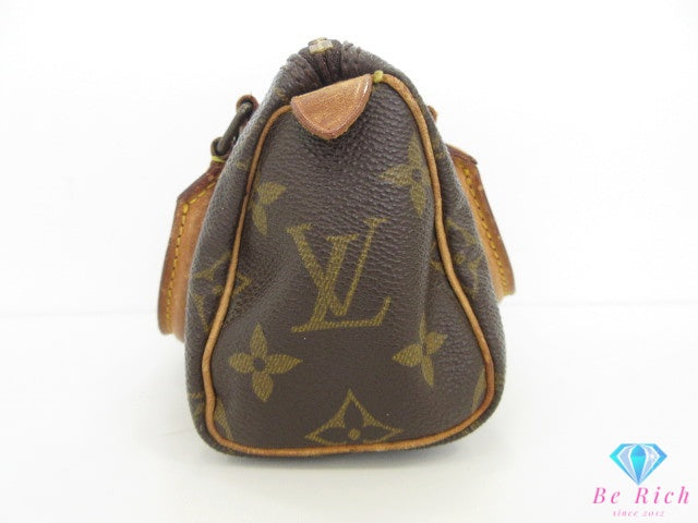 ルイ ヴィトン LOUIS VUITTON モノグラム ミニ スピーディ M41534 ブラウン 茶 LV ロゴ ハンドバッグ ショルダーバッグ ポシェット ポーチ クロスボディ 斜め掛け 鞄  【中古】【送料無料】 bk10592