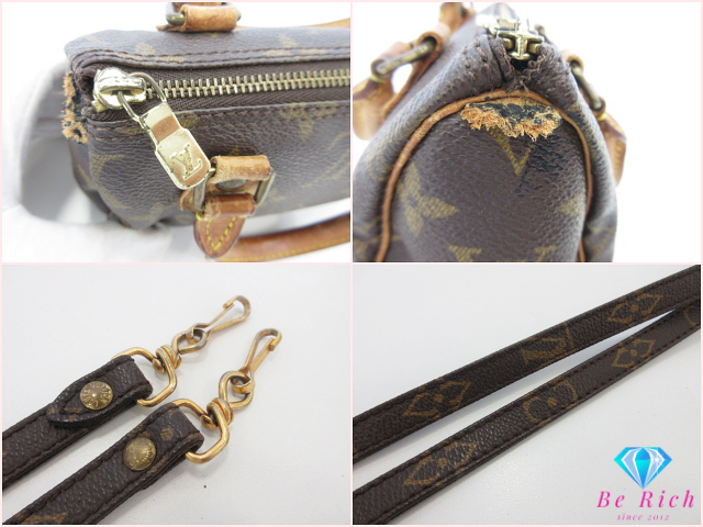 ルイ ヴィトン LOUIS VUITTON モノグラム ミニ スピーディ M41534 ブラウン 茶 LV ロゴ ハンドバッグ ショルダーバッグ ポシェット ポーチ クロスボディ 斜め掛け 鞄  【中古】【送料無料】 bk10592