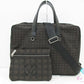 美品 シャネル CHANEL ニュートラベルライン 2way ハンドバッグ ブリーフケース 茶 ダーク ブラウン ナイロン レザー ドキュメントケース ショルダーバッグ ポーチ 【中古】【送料無料】 bk10593