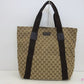グッチ GUCCI トートバッグ 189669 GG ベージュ ブラウン キャンバス レザー ロゴ ショルダーバッグ ハンドバッグ 肩掛け 鞄 【中古】【送料無料】 bk10602