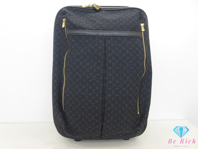 ルイ ヴィトン LOUIS VUITTON モノグラム ミニ アネット M23281 TST ブルー 紺 ネイビー キャンバス レザー キャリーケース スーツケース トラベルバッグ ビジネス トラベル 旅行【中古】【送料無料】 bk10607