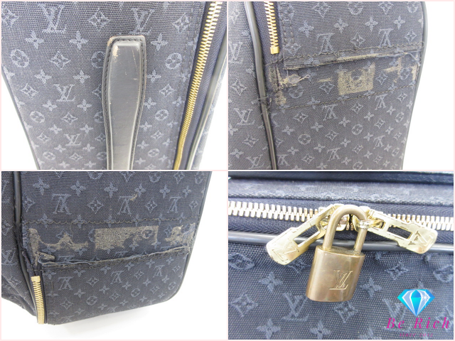 ルイ ヴィトン LOUIS VUITTON モノグラム ミニ アネット M23281 TST ブルー 紺 ネイビー キャンバス レザー キャリーケース スーツケース トラベルバッグ ビジネス トラベル 旅行【中古】【送料無料】 bk10607