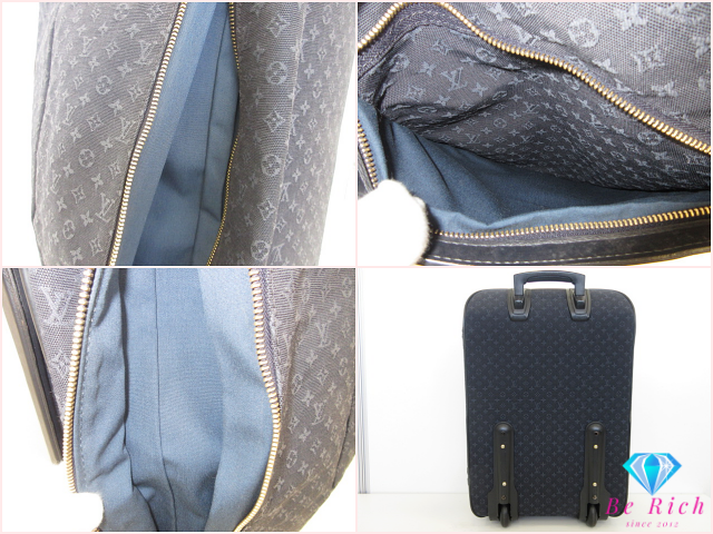 ルイ ヴィトン LOUIS VUITTON モノグラム ミニ アネット M23281 TST ブルー 紺 ネイビー キャンバス レザー キャリーケース スーツケース トラベルバッグ ビジネス トラベル 旅行【中古】【送料無料】 bk10607