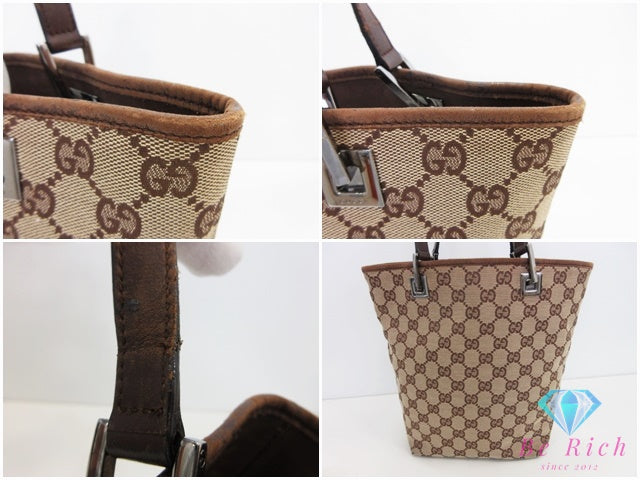 グッチ GUCCI トートバッグ 31244 GG ベージュ 茶 ロゴ 縦型 ショルダーバッグ ハンドバッグ 鞄 【中古】【送料無料】 bk10610