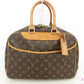 ルイ ヴィトン LOUIS VUITTON ハンドバッグ モノグラム ドーヴィル M47270 ブラウン 茶 LV ロゴ ボストンバッグ ショルダーバッグ 化粧 コスメ ボーリング バニティ    【中古】【送料無料】 bk10645
