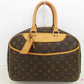 ルイ ヴィトン LOUIS VUITTON ハンドバッグ モノグラム ドーヴィル M47270 ブラウン 茶 LV ロゴ ボストンバッグ ショルダーバッグ 化粧 コスメ ボーリング バニティ    【中古】【送料無料】 bk10649