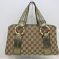 グッチ GUCCI ハンドバッグ 131324 GG ベージュ ブラウン カーキ キャンバス レザー ロゴ ショルダーバッグ トートバッグ 肩掛け 鞄 【中古】【送料無料】 bk10661