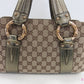 グッチ GUCCI ハンドバッグ 131324 GG ベージュ ブラウン カーキ キャンバス レザー ロゴ ショルダーバッグ トートバッグ 肩掛け 鞄 【中古】【送料無料】 bk10661
