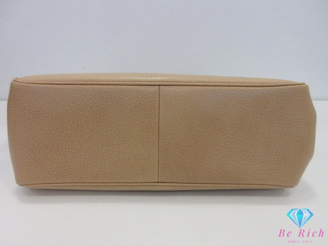 グッチ GUCCI ハンドバッグ 92726 ベージュ シルバー 金具 レザー ロゴ 手提げ 肩掛け 鞄 パーティ 【中古】【送料無料】 bk10662