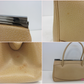 グッチ GUCCI ハンドバッグ 92726 ベージュ シルバー 金具 レザー ロゴ 手提げ 肩掛け 鞄 パーティ 【中古】【送料無料】 bk10662