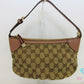 グッチ GUCCI ミニ ハンドバッグ 224093 GG シェリー ベージュ ピンク ベージュ 茶 キャンバス レザー ロゴ アクセサリー ポーチ 化粧 コスメ 小物【中古】【送料無料】 bk10666