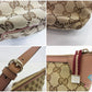 グッチ GUCCI ミニ ハンドバッグ 224093 GG シェリー ベージュ ピンク ベージュ 茶 キャンバス レザー ロゴ アクセサリー ポーチ 化粧 コスメ 小物【中古】【送料無料】 bk10666