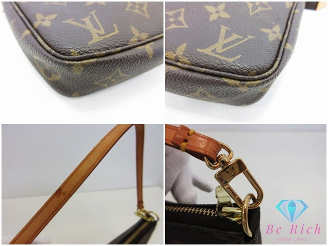 ルイ ヴィトン LOUIS VUITTON アクセサリー ポーチ モノグラム ポシェット アクセソワール M51980 ブラウン 茶 PVC レザー LV ロゴ ハンドバッグ ショルダーバッグ 鞄 【中古】【送料無料】bk10668