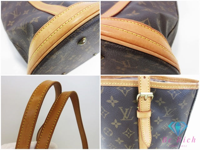 ルイ ヴィトン LOUIS VUITTON トートバッグ モノグラム バケット GM M42236 LV ロゴ ポーチ 付 バケツ型 ショルダーバッグ【中古】【送料無料】 bk10669