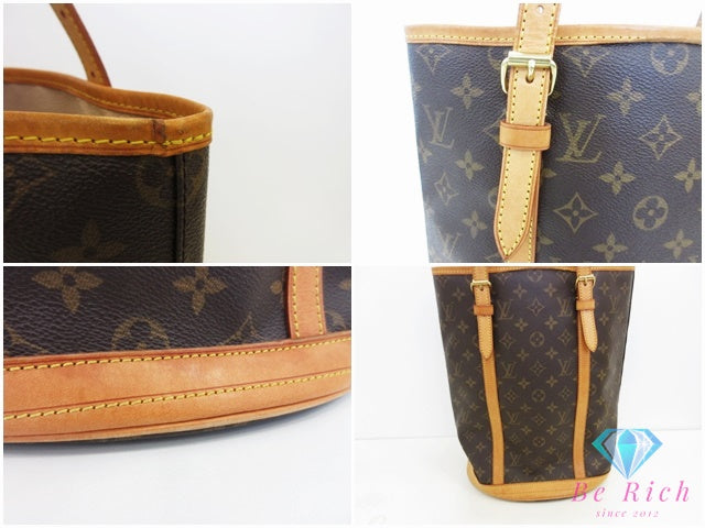 ルイ ヴィトン LOUIS VUITTON トートバッグ モノグラム バケット GM M42236 LV ロゴ ポーチ 付 バケツ型 ショルダーバッグ【中古】【送料無料】 bk10669
