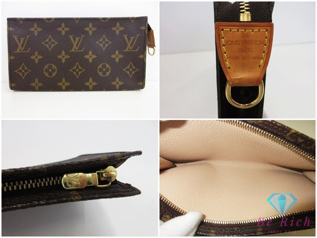 ルイ ヴィトン LOUIS VUITTON トートバッグ モノグラム バケット GM M42236 LV ロゴ ポーチ 付 バケツ型 ショルダーバッグ【中古】【送料無料】 bk10669