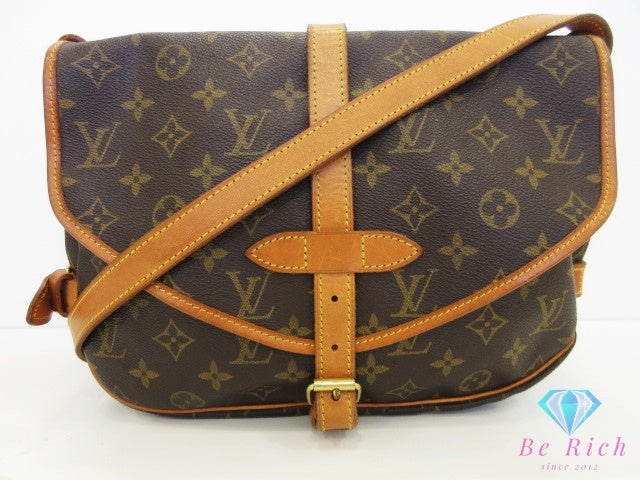 ルイ ヴィトン LOUIS VUITTON ショルダーバッグ モノグラム ソミュール 30 M42256 ブラウン 茶 ダブル フラップ 肩掛け 斜め掛け 鞄 定番 人気 【中古】【送料無料】  bk10679
